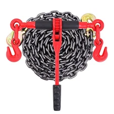 2 Pack G80 Binder Chain 5/16" - 3/8" x 20' Transport Flatbed Truck Tow Chain