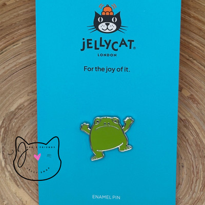 Jellycat RICKY RAIN FROG PIN BADGE Brand New Sealed AUTHENTIC Puurks Collectable