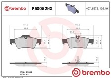 Brembo P50052NX Bremsbelagsatz für Scheibenbremse Bremsbelagsatz Brembo P50052NX Bremsbelagsatz für Scheibenbremse Bremsbelagsatz