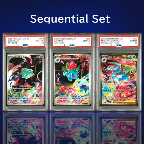 PSA 10 Sequential Bulbasaur Ivysaur Mega Venusaur 064 065 087 Pokemon Japan
