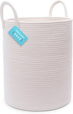 Flechtkorb Aufbewahrung 38x45cm Weiß Faltbar