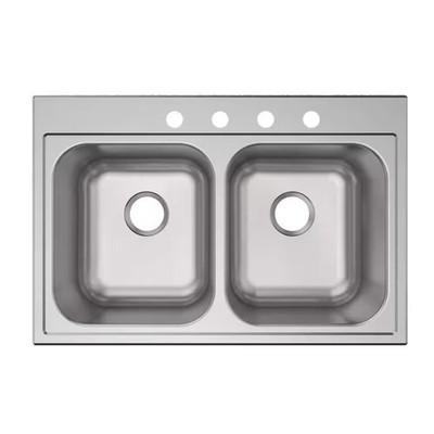 Elkay Parkway 33 in. Drop-in Single Bowl 20-Gauge Stainless Steel Kitchen Sink