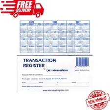 12 Checkbook Transaction Registers 2025-2026-2027 Calendars Check Book Bank ...