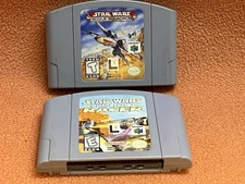 Star Wars Episode 1 Racer & Rogue Squadron Nintendo 64 Game Bundle Lot Authentic