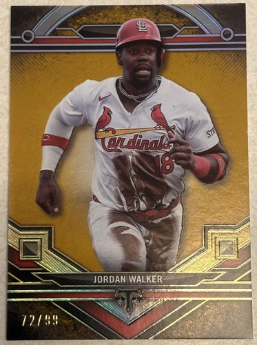 Jordan Walker 2024 Topps Triple Threads Gold /99 Cardinals HR Derby Champ