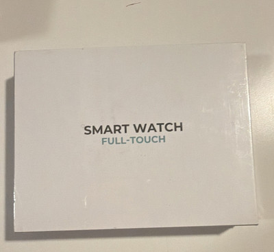 Smart Watch Full-Touch 49mm Black Silicone Band Touch Screen Heart Rate