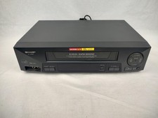 Sharp VC-A593U VCR Black 4-Head Rapid Rewind VHS HQ Video Cassette Recorder