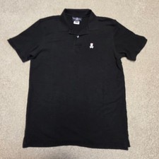Psycho Bunny Mens Black Pique Polo Shirt Short Sleeve Logo Size 6 L Large
