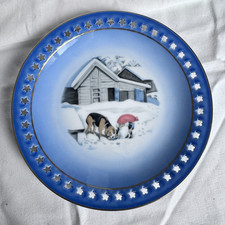 Bing & Grondahl Harald Wiberg Christmas Service Plate DOG  502 617