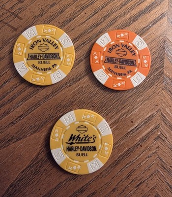 Harley Davidson Poker Chip Iron Valley, Manheim PA / White's, Lebanon   (Pick 1)