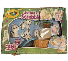 Crayola Scribble Scrubbie Safari Playset w Oasis Washable Markers New Box Damage