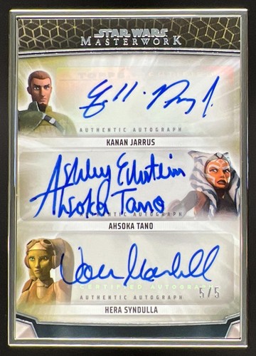 2025 Star Wars Masterwork Marshall Freddie Prinze Ashley Eckstein Auto Frame #/5