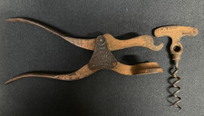 ANTIQUE LUND CORKSCREW & PATENT LEVER EXTRACTOR IN ORIGINAL FINISH c1860s