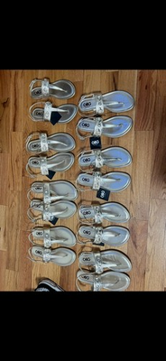 #ad #ad For Women Flat Sandals GBG Los Angeles Color Silver Size 7M New $17.85