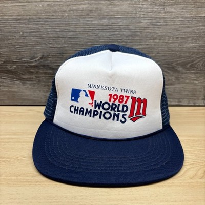Vintage Minnesota Twins Hat Cap Snap Back Blue White 1987 World Champions MLB