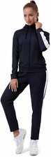 Womens Full Zip-Up Hoodie Tracksuit Set Long Sleeve Casual Jogging Suits Work...