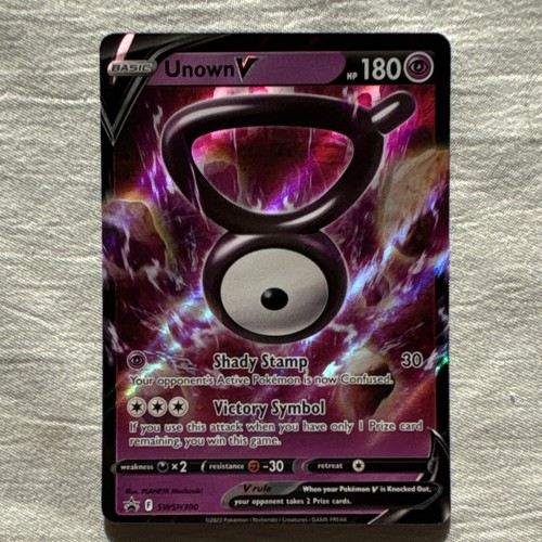 Pokémon TCG - Unown V Black Star Promo #300 - Sword & Shield - NM