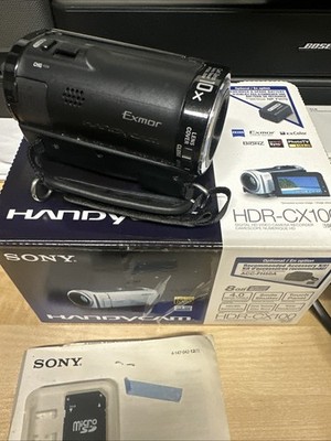 Sony HDR-CX100 High Definition Camcorder Camera Video Black 8GB Tested Works