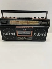 QFX X-Bass Boombox AM/FM Short Wave Cassette And USB/ SD Tested Works