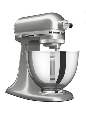 KitchenAid Deluxe Series 4.5 QT  Tilt-Head Stand Mixer w/SS Bowl Contour Silver