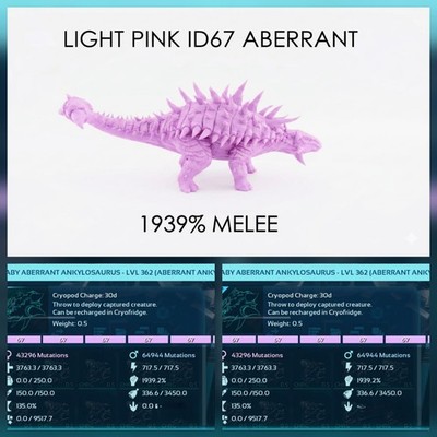 ANKY Aberrant Top Stats BABY PAIR  Ark Survival Ascended Official PVE PC/XBX/PS5