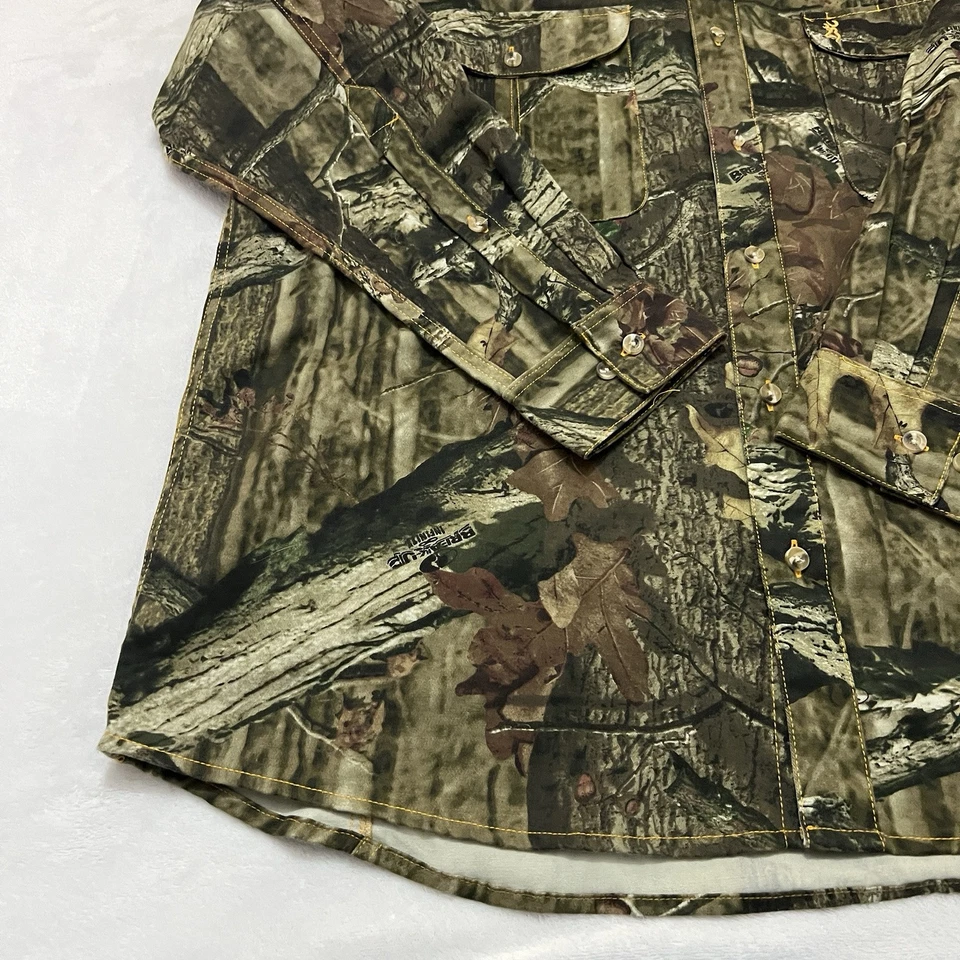 Browning Shirt Mens Extra Large Green Camouflage Odorsmart Break Up Infinity - Image 3 of 4