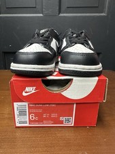 Nike Dunk Low (TDE) Size 6c Toddler  Black White CW1589-100.   C-16