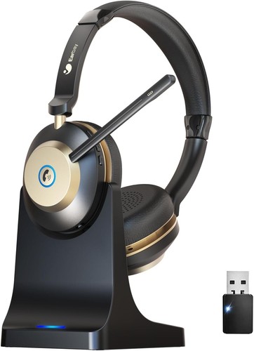 Earbay Wireless Headset with Mic for Work Bluetooth Headset V5.3,AI Noise Cancel - 第 1/8 張圖片