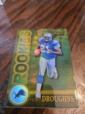 2000 Finest Gold Refractor Rookie Card #/200 Reuben Droughns #132 Detroit Lions. rookie card picture