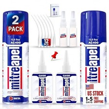  CA Glue with Activator Kit 2x3.5oz-2x13.5fl oz Instant Bond 2 Pack