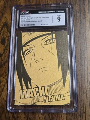 NARUTO Itachi Uchiha Gold Card Jump Shop Spring Fair 2025 CGC 9