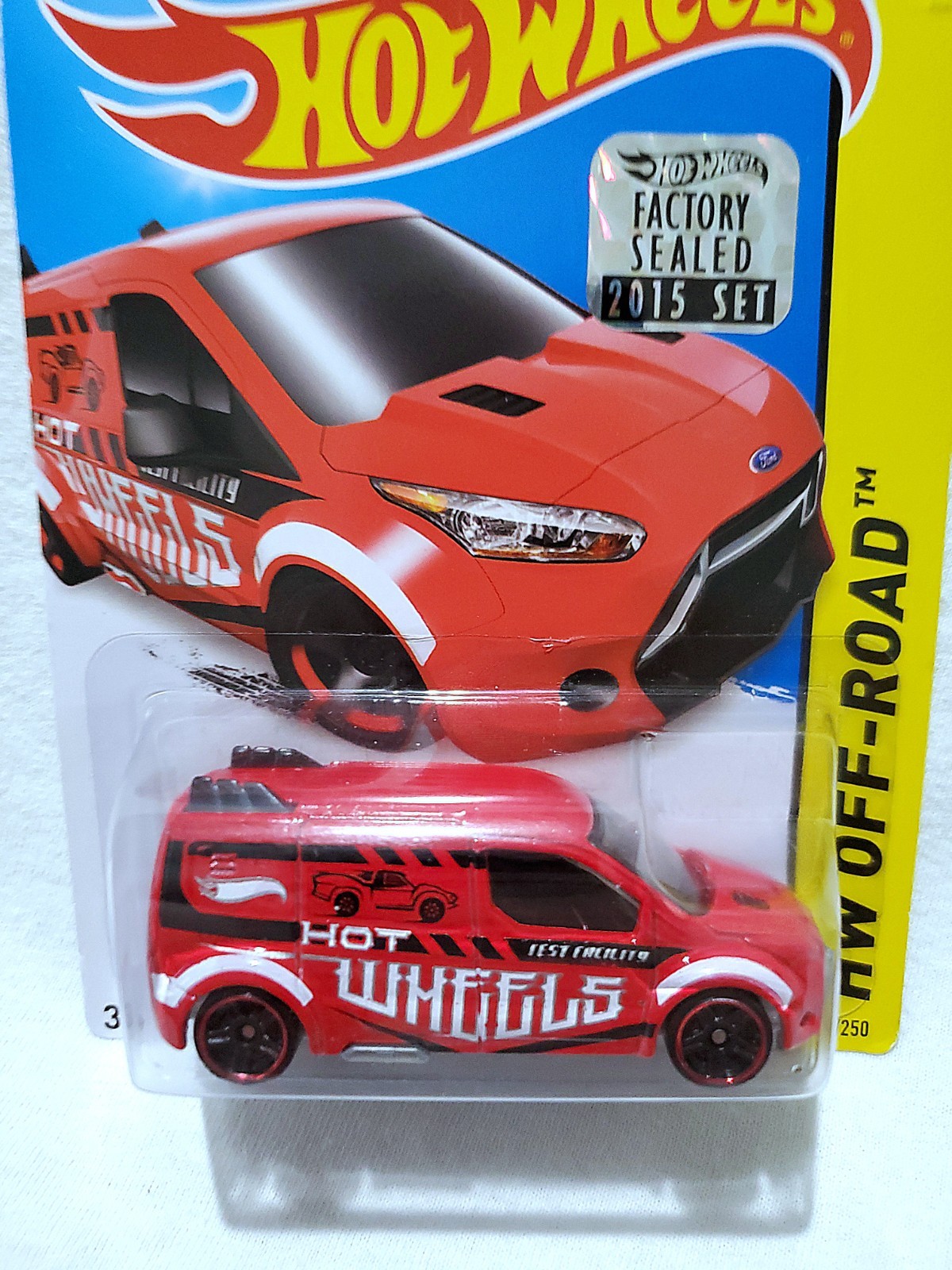 Hot Wheels Off Road Ford Transit Connect #98 Red Factory Sealed thumbnail 2
