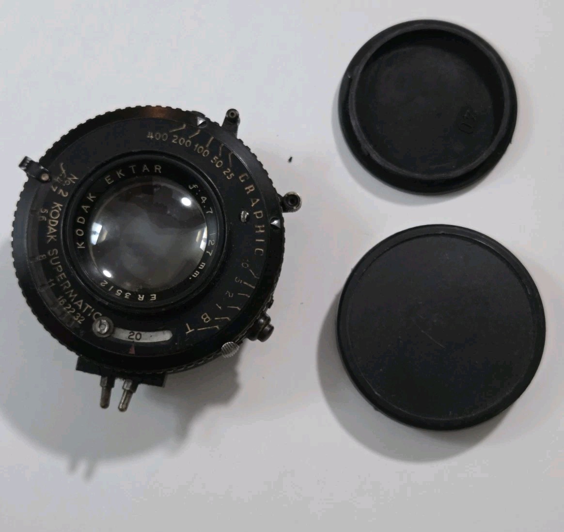 Kodak Ektar 127mm f/4.7 Lens Graphic Supermatic Shutter 4x5 Large