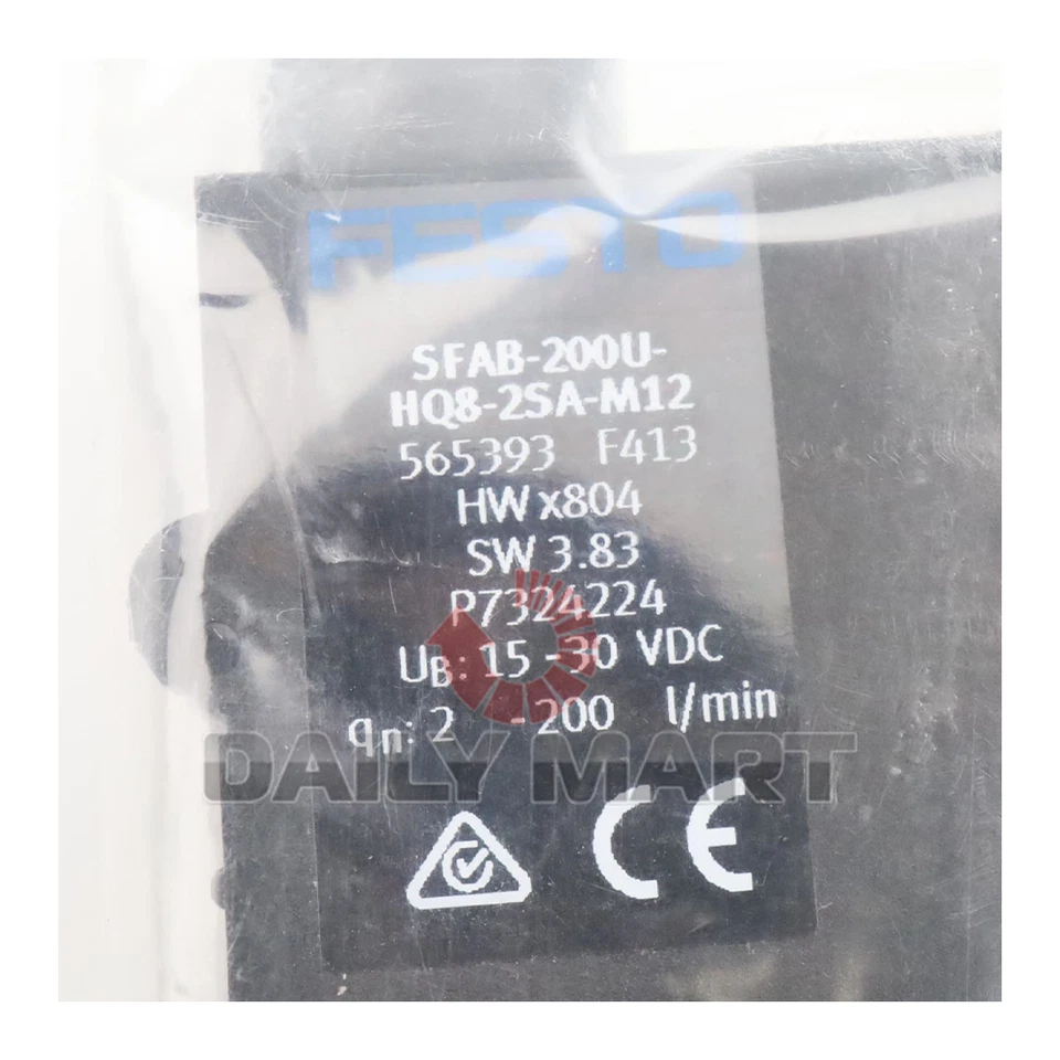 Sensor de flujo nuevo en caja FESTO SFAB-200U-HQ8-2SA-M12 565393 Foto 4 de 4