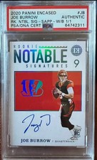 JOE BURROW 2020 PANINI ENCASED ROOKIE NOTABLE SIGNATURES AUTO 1/1 PSA