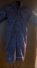 „Minymo „Schneeoverall/Skianzug/Wagenanzug neuw.  blau- rosa Blüten Gr.98 Np.199