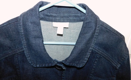 Charter Club Woman DARK BLUE DENIM swing style JEAN JACKET 2X - Picture 3 of 4