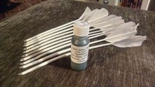 10 HAND CUT GOOSE QUILL PENS WITH 50ml OF HOMEMADE OAK GALL INK.