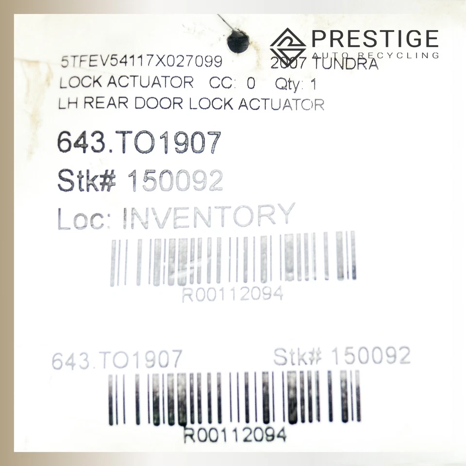 Actuador de cierre de puerta trasero izquierdo Toyota Tundra Sequoia 2007-2012 69060-0C030 Foto 4 de 4