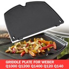 BBQ Half Griddle Plate For Weber Q Series Q1000 Q120 Q200 Q220 Q3000 FAMILY BABY