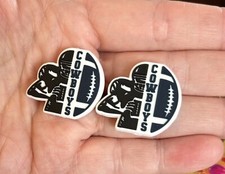 2 Piece Dallas Football Team Silicone Focal Beads DIY Jewelry Pens Football