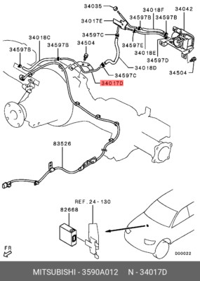 Original OE Rohr Diffusor hinten Ai 3590A012 für Mitsubishi 3590-A012