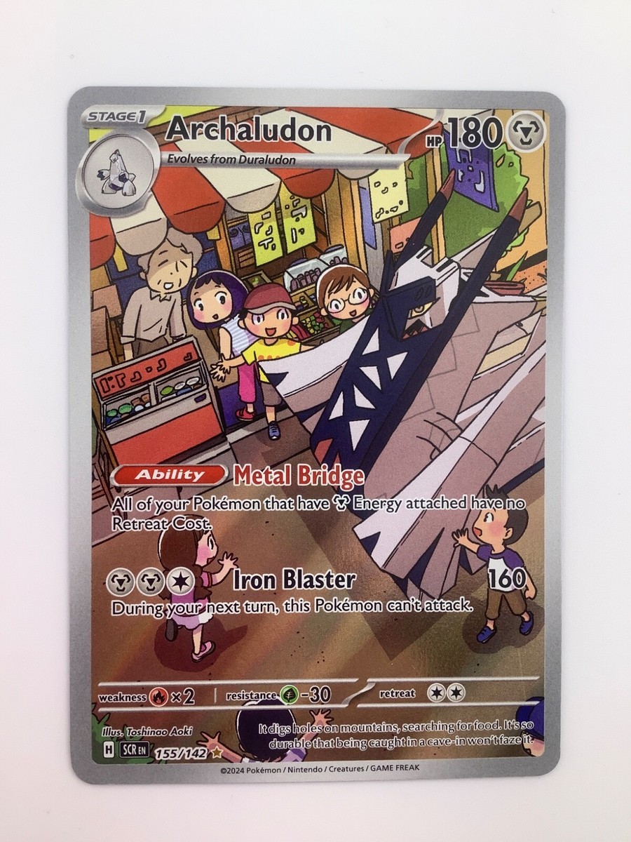 archaludon pokemon cards ex 130/191 Double Rare Surging Sparks Evolution Card Lot : Toys & Games 037/064 Description Pokemon Card Archaludon SV7 113/102