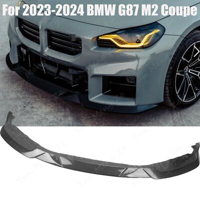 Real Carbon Fiber MH Style Front Bumper Splitter Lip For 23-24 BMW G87 M2 Coupe