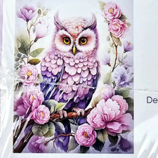 NEW/SEALED Dreamer Designs PINK OWL Diamond Art Kit 23.6" x 31.5"