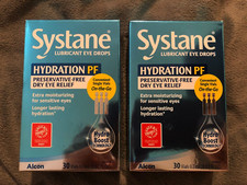 New Lot of 2 Systane Hydration PF Lubricant Eye Drops 30x2 60 Vials 4/2027