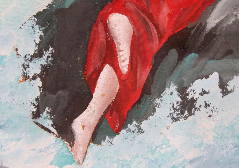 Clarence Thorpe Original 18x24 Pintura Religiosa Roca de las Edades Cruz Cristiana Foto 4 de 4