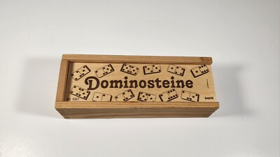 VINTAGE BARTL ART. 3327 28 PIECE DOMINO SET WITH WOODEN BOX DOMINOSTEINE