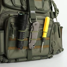 10 Tactical Gear Holder Clip Molle Web Dominator Elastic Strings Buckle Backpack