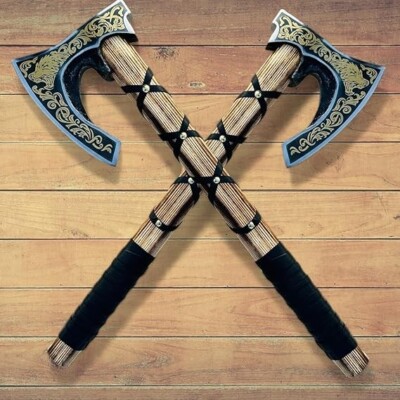Custom Gift Forged Carbon Steel Viking Axe with Rose Wood Shaft, Viking Bearded